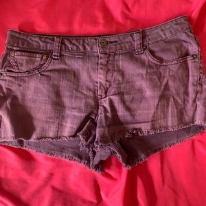 Purple Jean Shorts